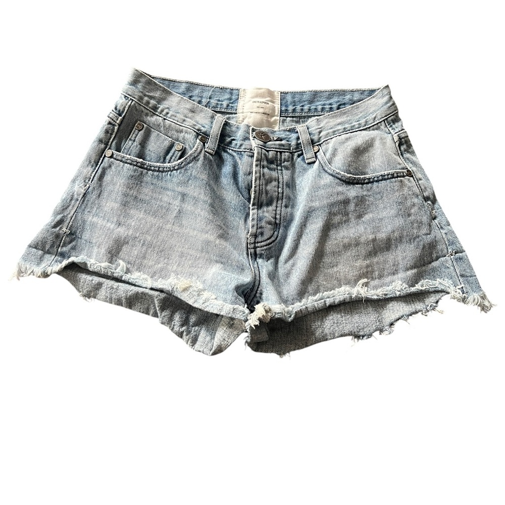 One teaspoon light wash cut off short size 25 Jean shorts summer distressed